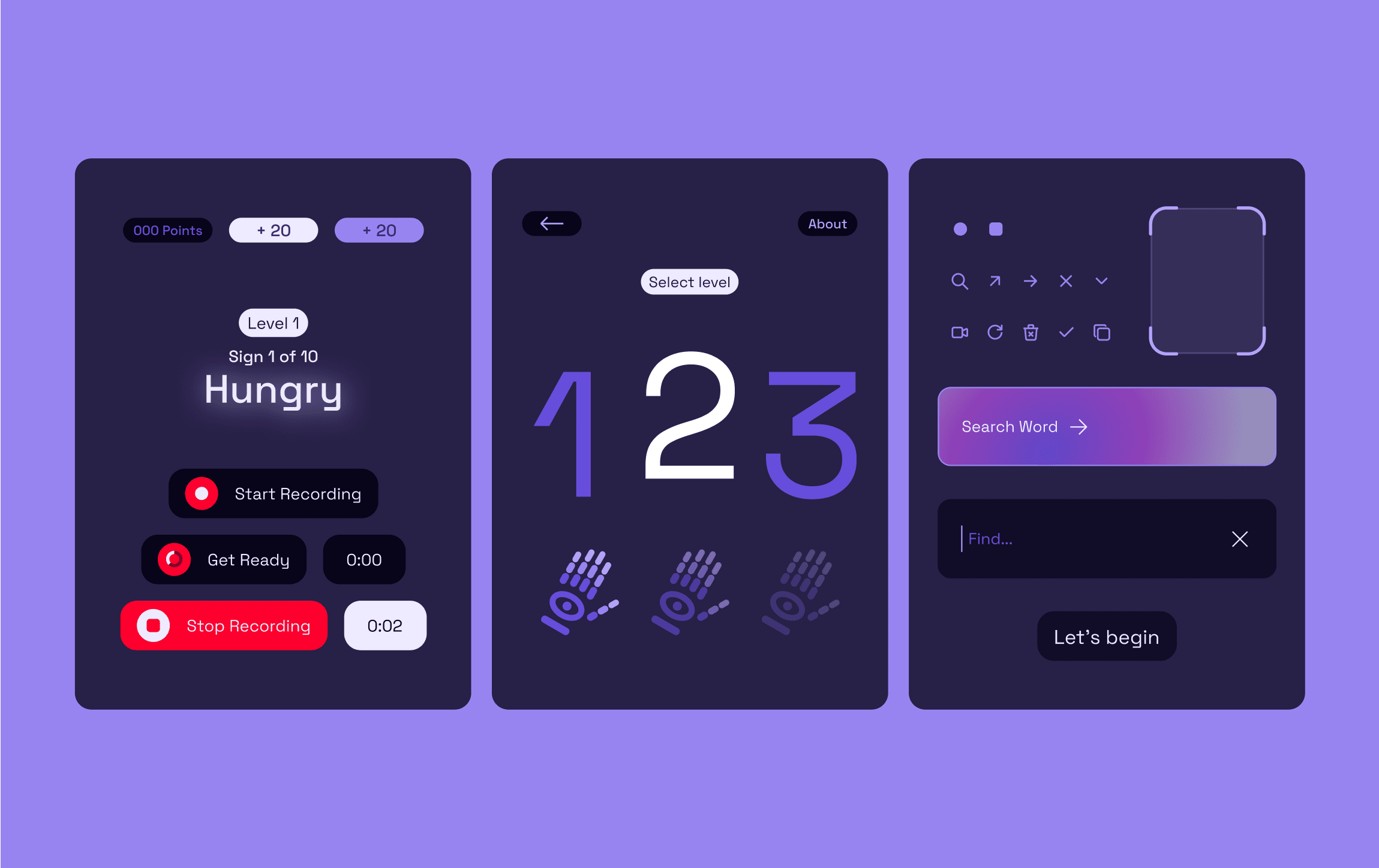 screenshot of signs app
